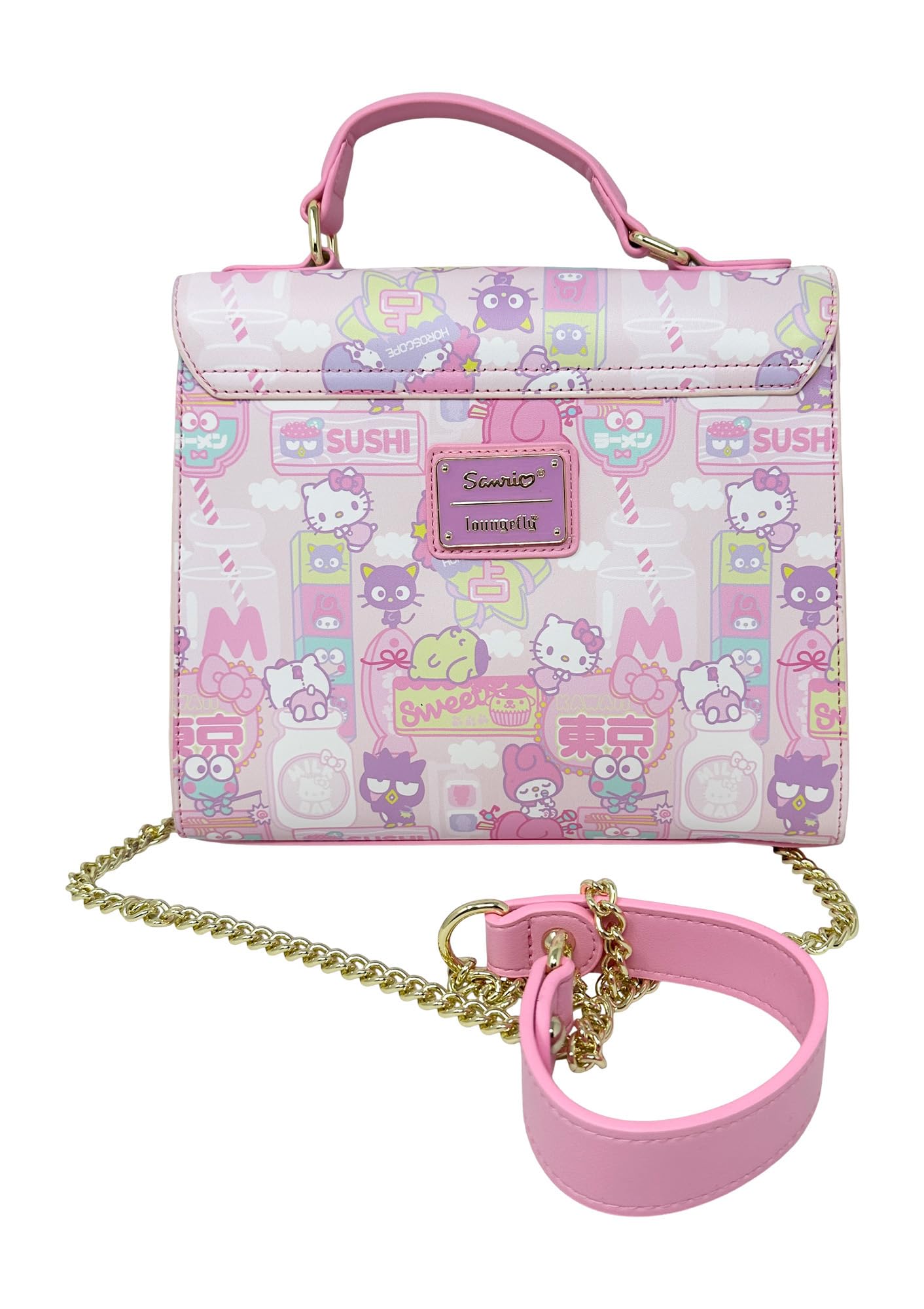 Loungefly Sanrio Hello Kitty Kawaii Allover Print Crossbody Satchel Handbag Purse