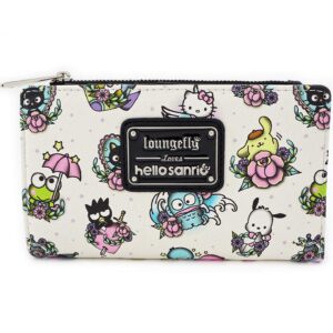 Loungefly Sanrio Hello Kitty Characters Tattoo Allover-Print Flap Wallet