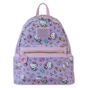 loungefly sanrio hello kitty sweets all-over-print double strap shoulder bag