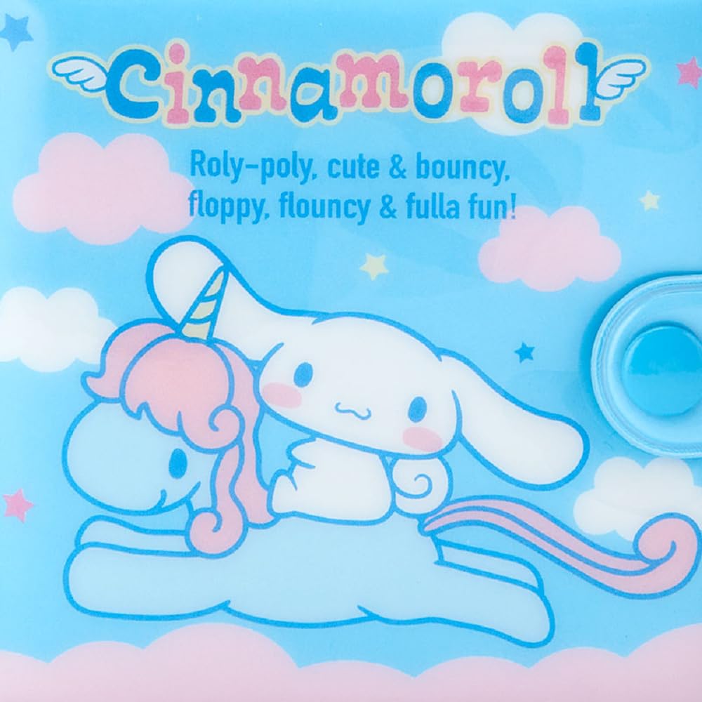 Sanrio Original Cinnnamoroll Vinyl Kids Wallet Snap Button Closure Card Pocket With Kanji LOVE Sticker Original Package