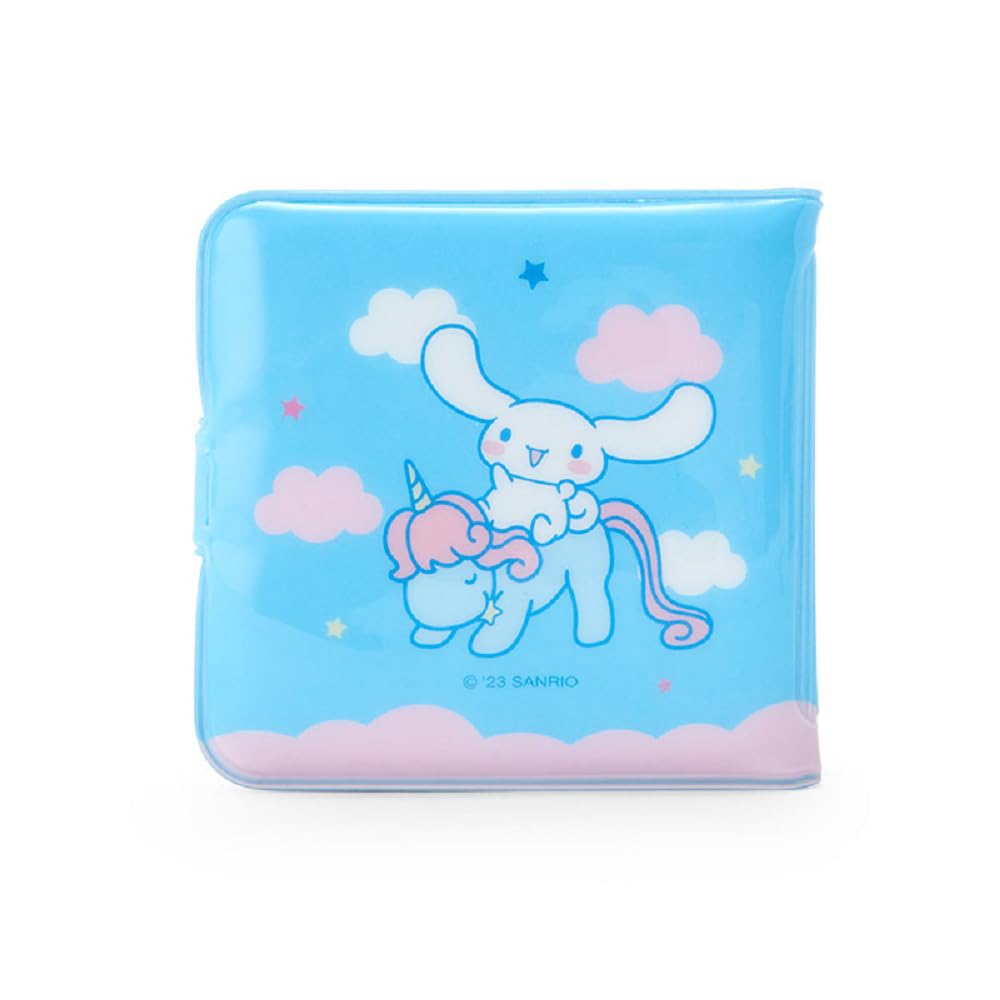 Sanrio Original Cinnnamoroll Vinyl Kids Wallet Snap Button Closure Card Pocket With Kanji LOVE Sticker Original Package