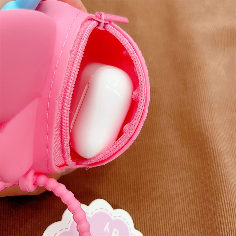 Cute Coin Purse Keychain, Small Coin Purse for Women, Bunny Coin Purse, Bunny Silicone Pouch, Kawaii Coin Purse Pouch, Coin Pouch for Backpack Decoration
