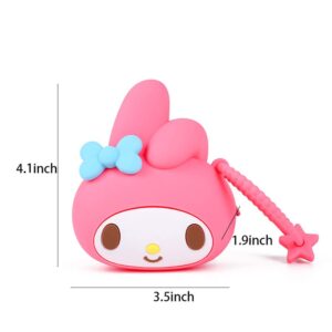 Cute Coin Purse Keychain, Small Coin Purse for Women, Bunny Coin Purse, Bunny Silicone Pouch, Kawaii Coin Purse Pouch, Coin Pouch for Backpack Decoration