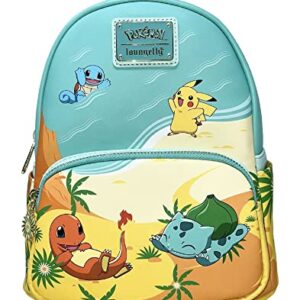 Loungefly Pokemon Original Starters Beach Scene Womens Double Strap Shoulder Bag Purse