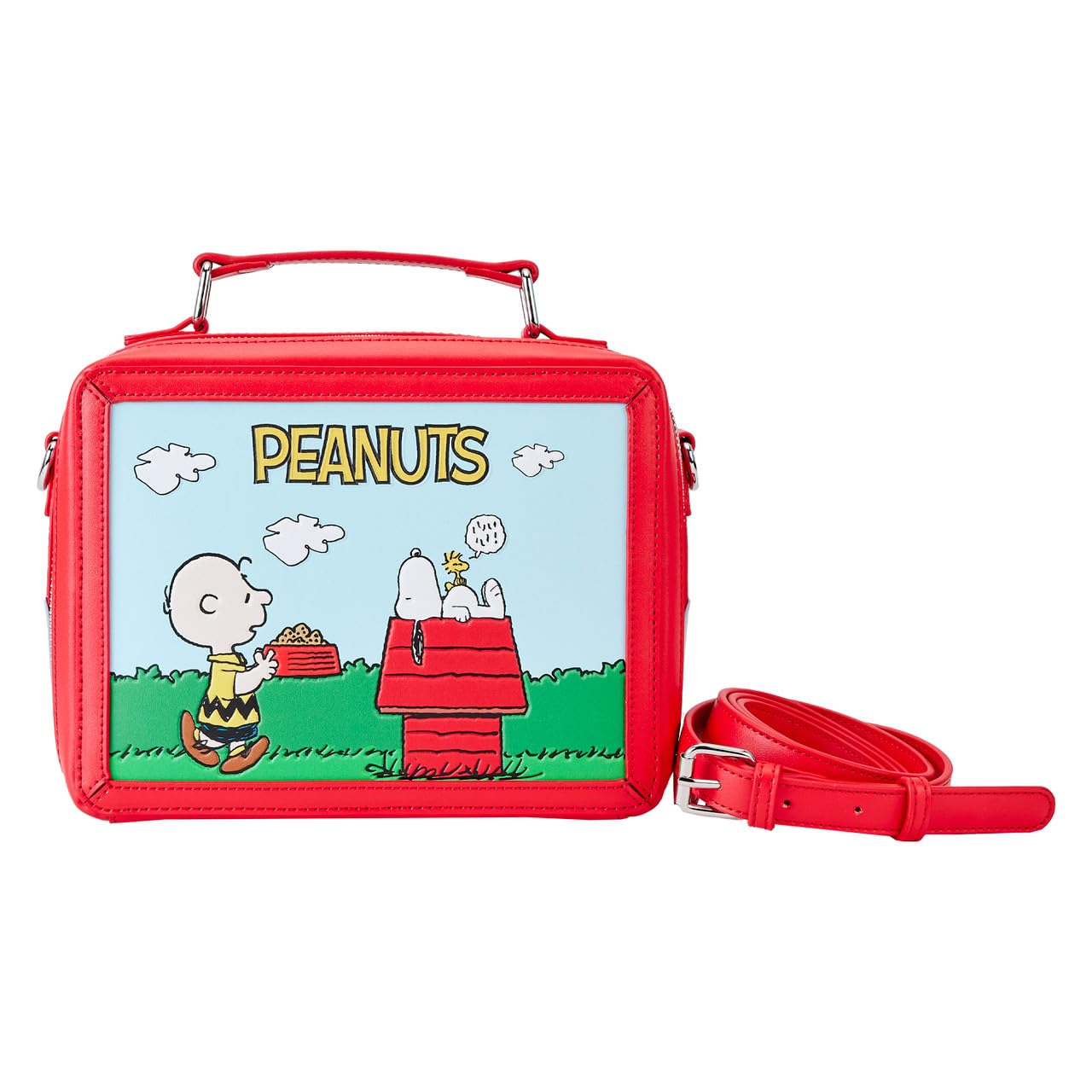 Loungefly Peanuts Charlie Brown Lunchbox Vegan Leather Crossbody Bag