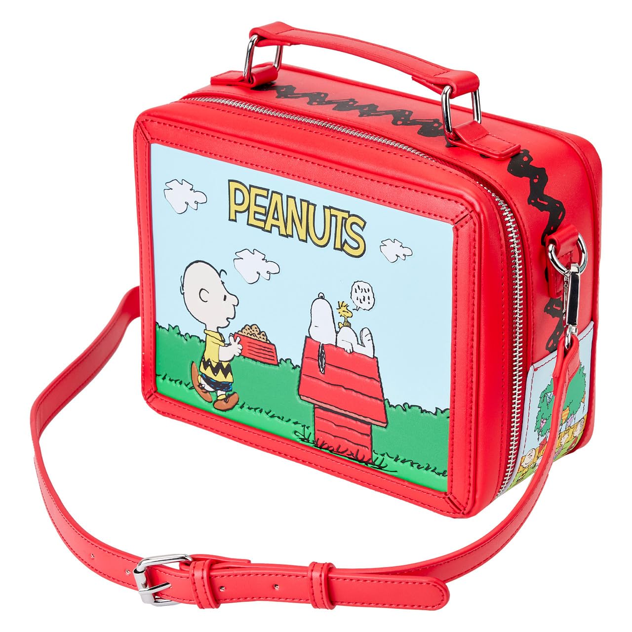 Loungefly Peanuts Charlie Brown Lunchbox Vegan Leather Crossbody Bag