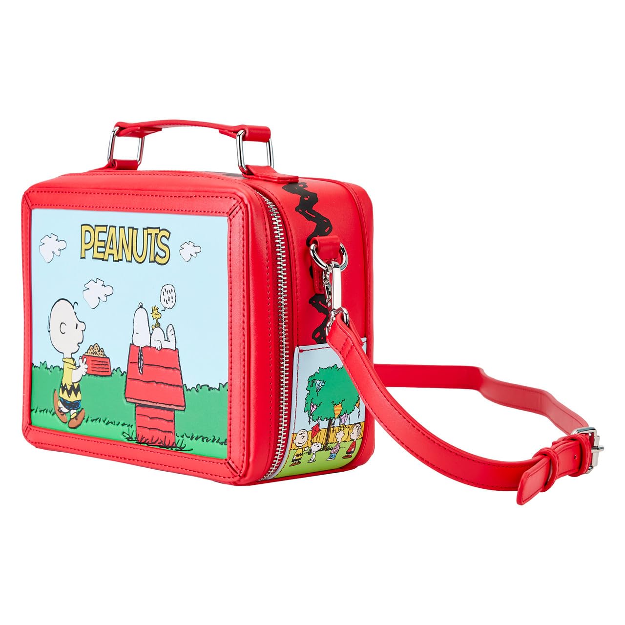 Loungefly Peanuts Charlie Brown Lunchbox Vegan Leather Crossbody Bag