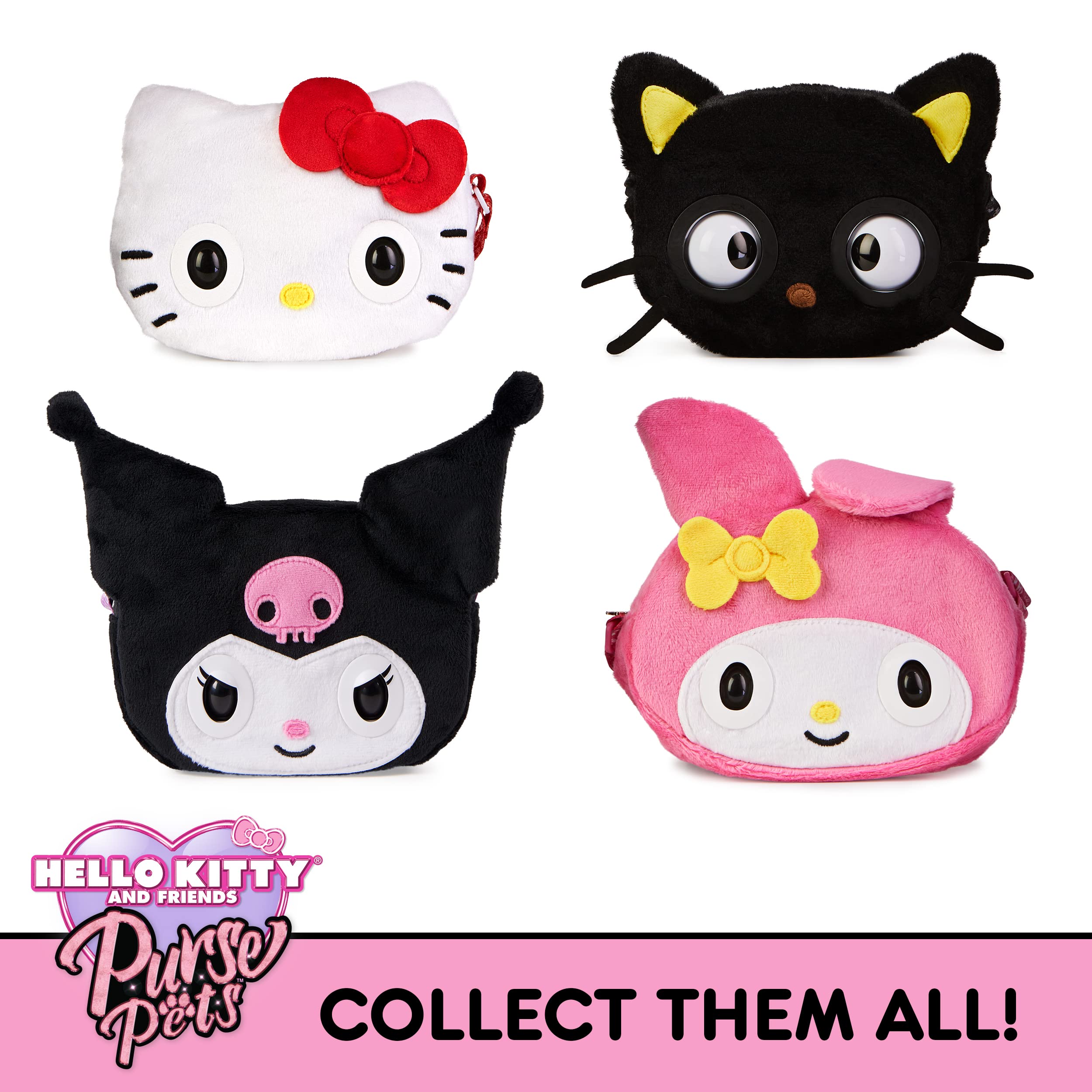 Purse Pets, Sanrio Hello Kitty and Friends, Chococat Interactive Pet Toy & Crossbody Kawaii Purse, Over 30 Sounds & Reactions, Girls & Tween Gifts