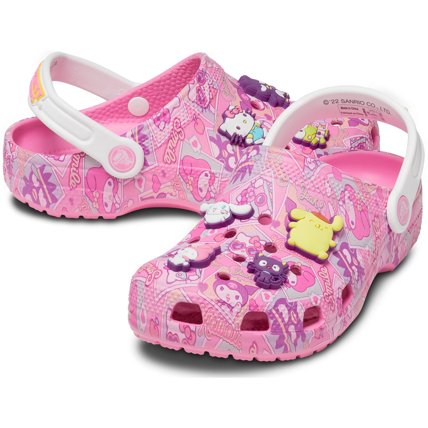 Crocs Kids Classic Hello Kitty Clogs, Pink, 9 US Unisex Toddler