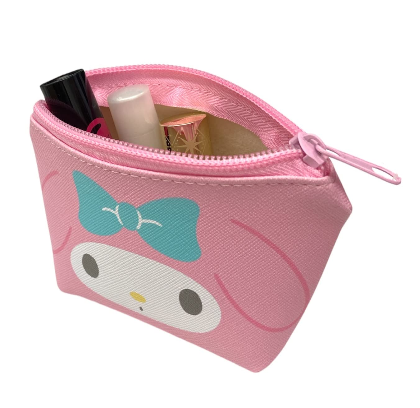 Sanrio My Melody Face Boat Type Cosmetics Small Pouch Bag 4.3 in (W) × 3 in (H) × 2 in (D) For Adult Use