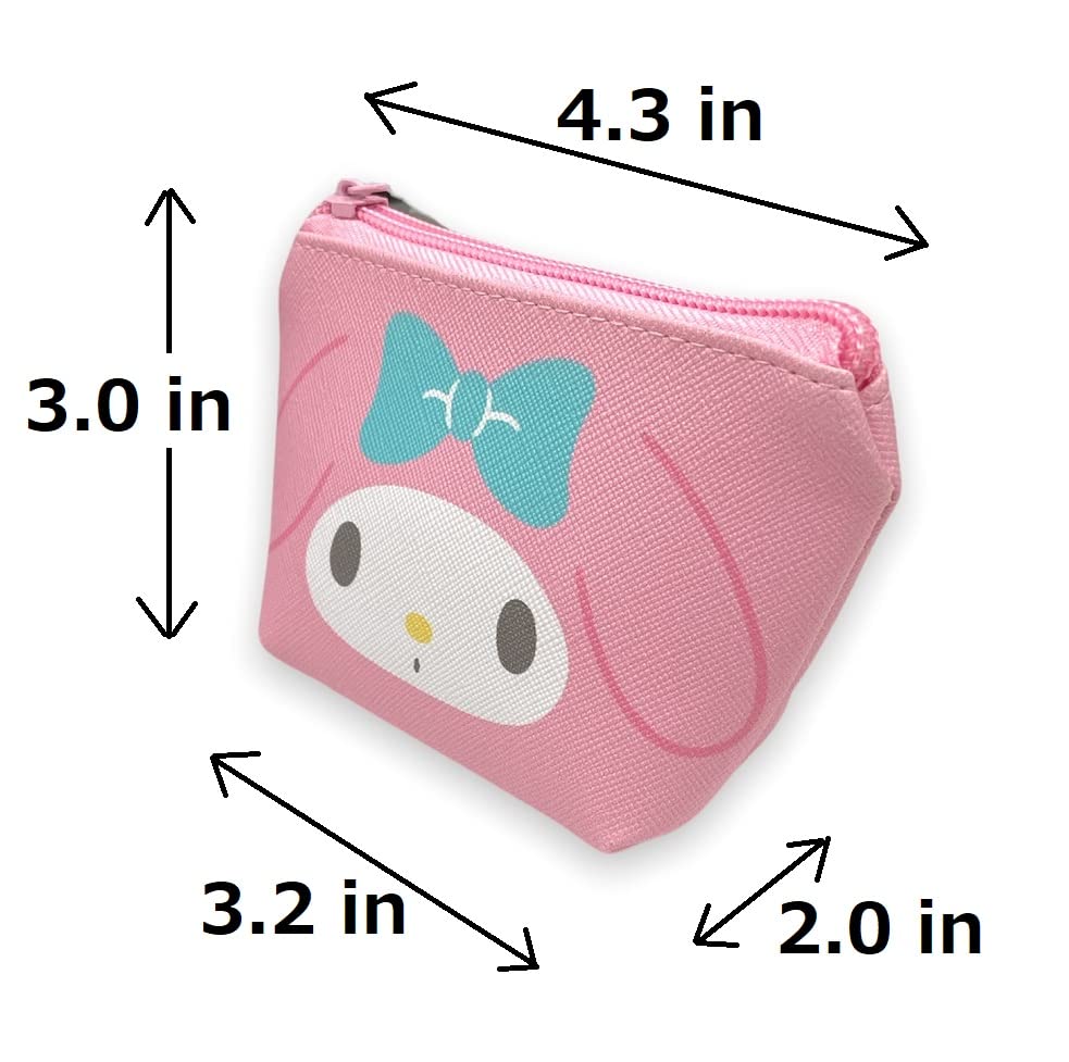 Sanrio My Melody Face Boat Type Cosmetics Small Pouch Bag 4.3 in (W) × 3 in (H) × 2 in (D) For Adult Use