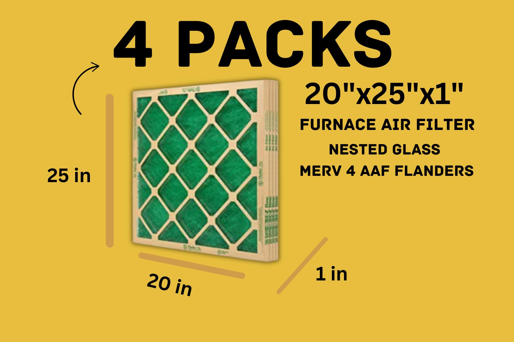 AA Flanders 20x25x1 (4 pack)