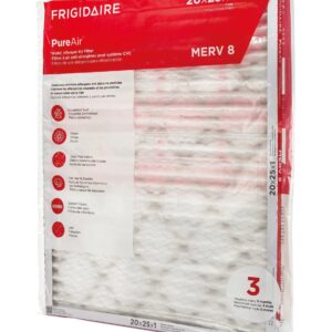 Frigidaire PureAir® 20x25x1 MERV 8 Allergen Electrostatic Pleated Air Conditioner HVAC AC Furnace Filters - 6 Pack (exact dimensions 19.81 X 24.81 X 0.81)