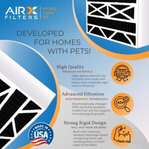 AIRX FILTERS WICKED CLEAN AIR. 20x25x5 Air Filter Odor Eliminator Carbon Filter MERV 8 Compatible with Air Bear 255649-102 2 Pack