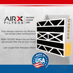 AIRX FILTERS WICKED CLEAN AIR. 20x25x5 Air Filter Odor Eliminator Carbon Filter MERV 8 Compatible with Air Bear 255649-102 2 Pack