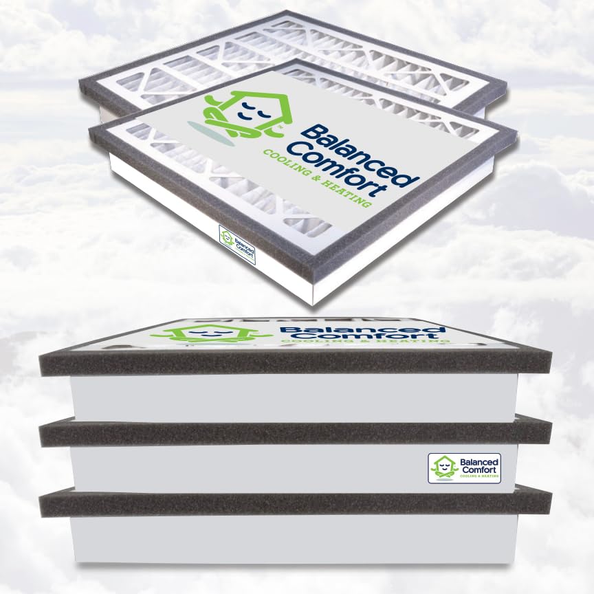 Balanced Comfort 14x20x3 MERV 13; 3" Inch Pleated Air Filters; 6 Month Lifespan; Long Lasting; Title 24 Compliant