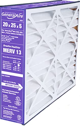 GeneralAire 8FM2025 MERV 13 Cartridge Filter Media 20 x 25 x 5 GFI #4557