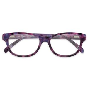 Sofia Vergara x Foster Grant Women's Linda Multi Focus Blue Light Reading Glasses Square, Purple Demi, 52 mm + 1.5