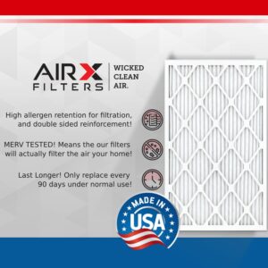 AIRX FILTERS WICKED CLEAN AIR. 20x25x1 Air Filter MERV 11 Electrostatic Pleated Air Conditioner Filter 4 Pack HVAC AC Furnace Filters