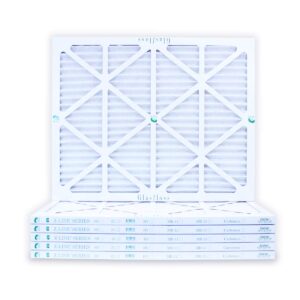 20x25x1 air filter 6-pack, pleated merv 10 by glasfloss - made in usa