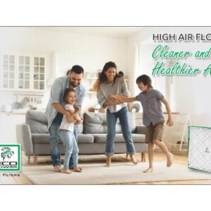 ECO POWER 14x20x1 Air Filter MERV 10, Pleated HVAC AC Furnace Air Filters Replacement (Actual Size: 13.6 x 19.6 x 0.75 Inches), SB3336