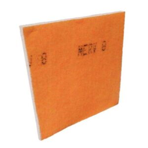 HVAC/Air Filter Media Roll, Orange/White MERV8 Polyester Media with a Heavy Dry Tackifier - 1 inch x 25 inch x 12 Foot