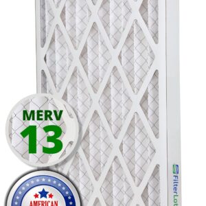 FilterLot 20x25x1 Air Filter MERV 13, Pleated HVAC AC Furnace Filters (12-Pack)