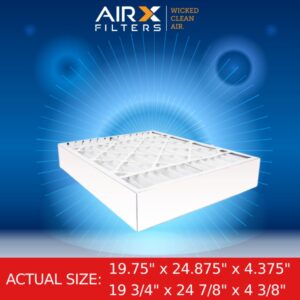 AIRX FILTERS WICKED CLEAN AIR. 20x25x4 Furnace Filter MERV 11 Compatible with Honeywell 20x25x4 Air Filter F35A1027 1 Single Filter