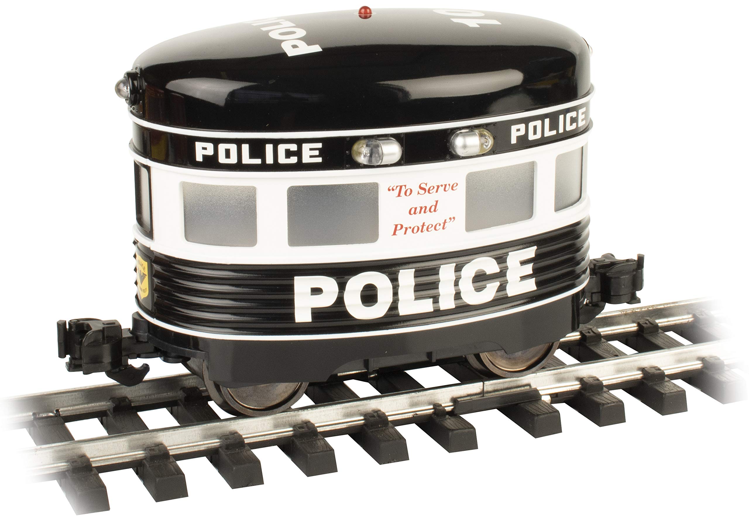 Bachmann Trains - EGGLINER Powered Track Vehicle - Police - Large G Scale (96286)