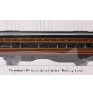 Bachmann Trains - 85' Smooth-Side Coach Car with Lighted Interior - PRR #4244 - Fleet of Modernism - HO Scale (14211),Silver