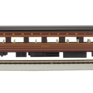 Bachmann Trains - 85' Smooth-Side Coach Car with Lighted Interior - PRR #4244 - Fleet of Modernism - HO Scale (14211),Silver