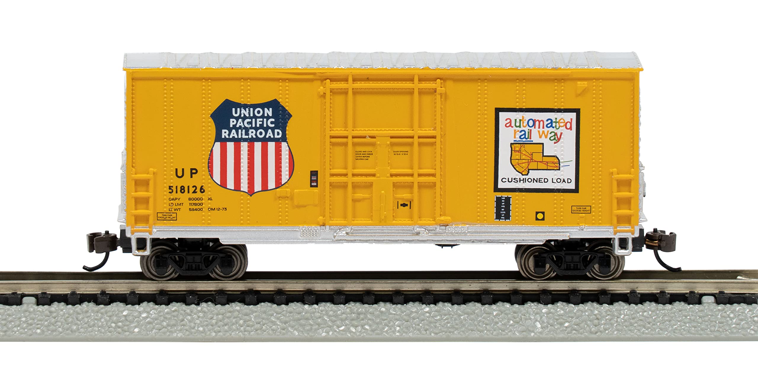 Bachmann Trains - HI-Cube Box CAR - Union Pacific® #518126 - N Scale Silver