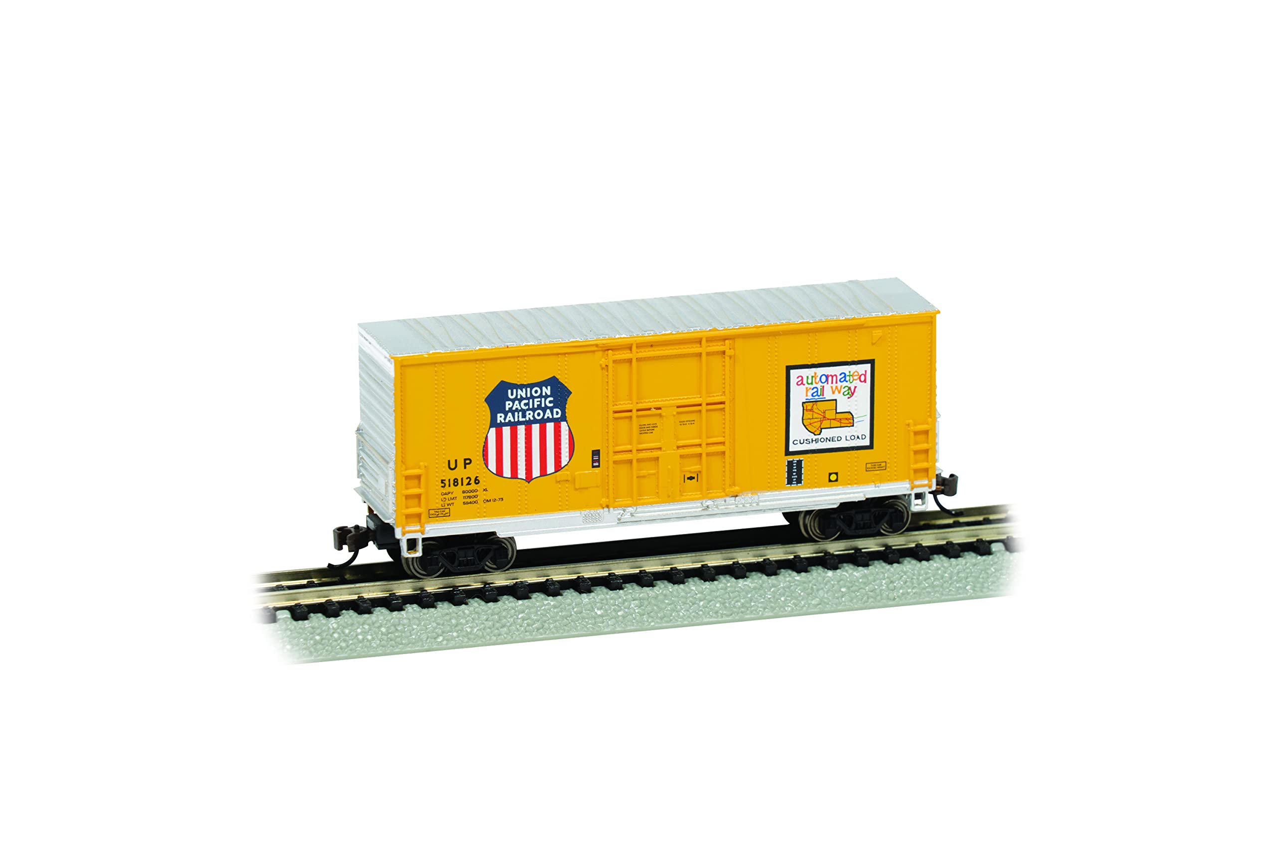 Bachmann Trains - HI-Cube Box CAR - Union Pacific® #518126 - N Scale Silver