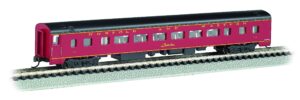 bachmann trains - 85' smooth-side coach car - norfolk & western #1728 - n scale