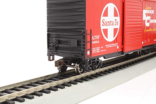 Bachmann Trains - High-Cube Box Car with Sliding Door - ATSF (Santa Fe) - HO Scale,Silver