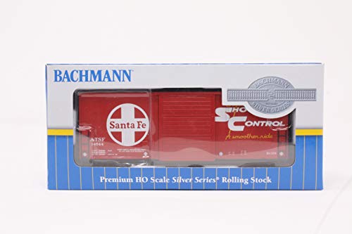 Bachmann Trains - High-Cube Box Car with Sliding Door - ATSF (Santa Fe) - HO Scale,Silver