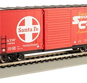 Bachmann Trains - High-Cube Box Car with Sliding Door - ATSF (Santa Fe) - HO Scale,Silver