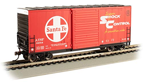 Bachmann Trains - High-Cube Box Car with Sliding Door - ATSF (Santa Fe) - HO Scale,Silver