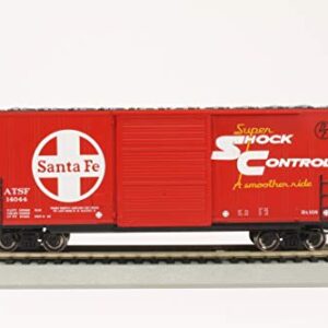 Bachmann Trains - High-Cube Box Car with Sliding Door - ATSF (Santa Fe) - HO Scale,Silver