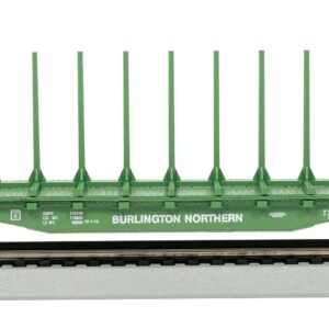 Bachmann Trains - 52' Center-Beam FLATCAR with BULKHEADS - Burlington Northern #615816 - HO Scale