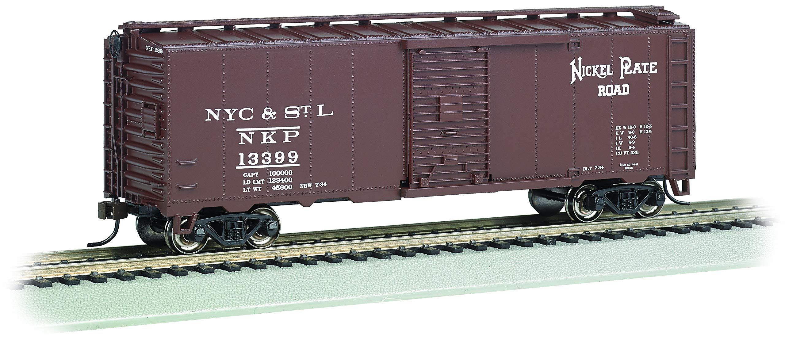 Bachmann Trains - 40' Steam Era Box Car - Nickel Plate Road #13163 - HO Scale