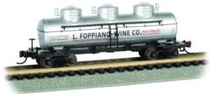 bachmann trains - 3-dome tank car - l.foppiano wine co. #1112 - n scale