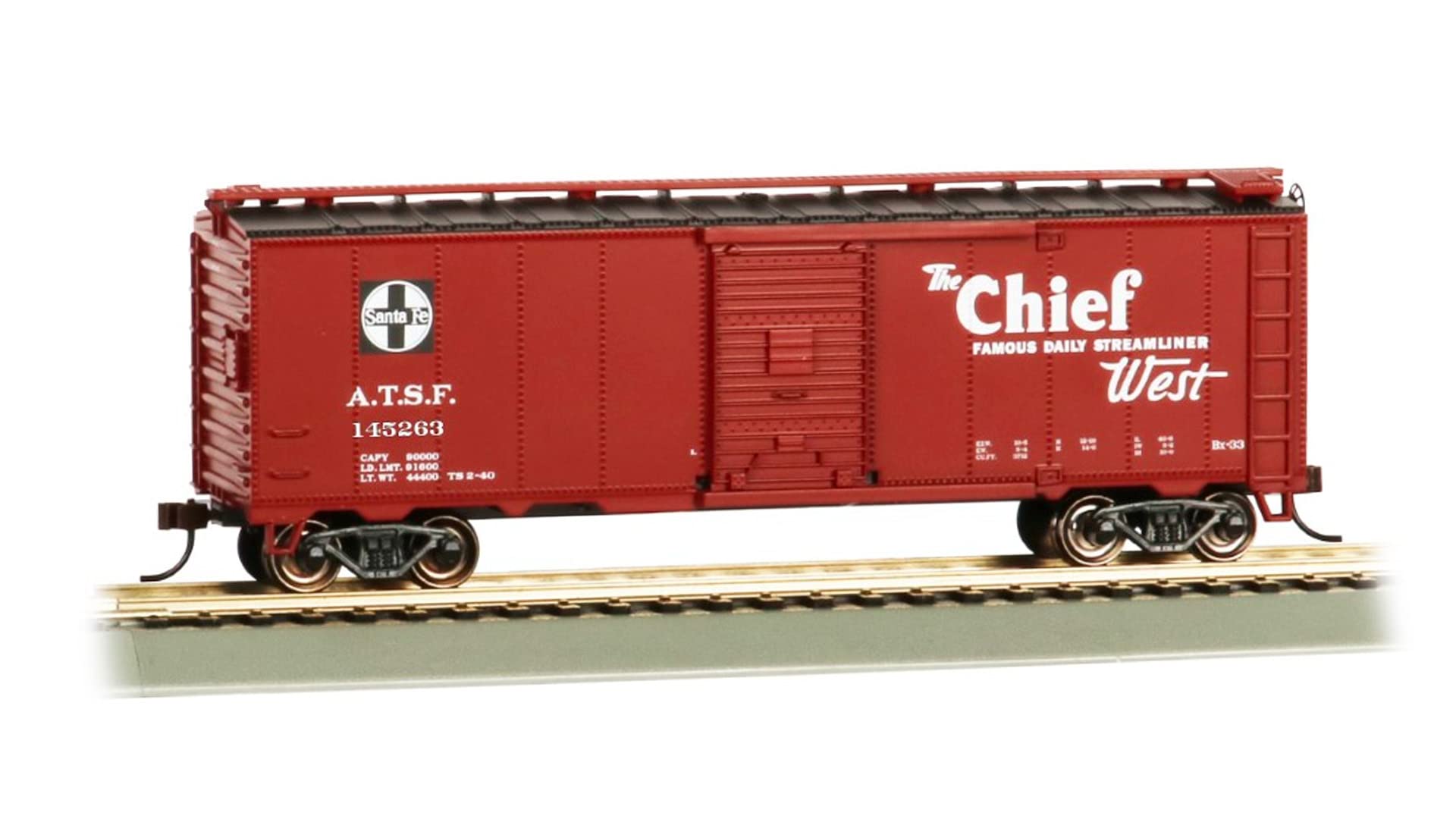 Bachmann Trains - 40' Santa FE MAP Box CAR - Chief #145263 - HO Scale