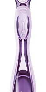 BIC Click 5 Soleil Women's Disposable Razors, 5 Blades With a Moisture Strip For a Smoother Shave, 1 Handle and 3 Cartridges, 4 Piece Razor Set