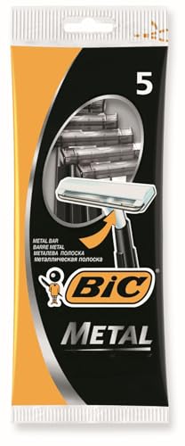 Bic Metal Men's Disposable Shaving Razors, 5-Count x 1 Pack