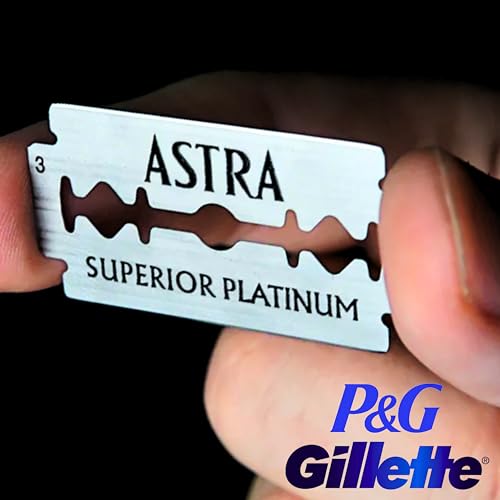 Astra Platinum Double Edge Safety Razor Blades, 50 Blades (10 x 5)