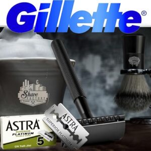 Astra Platinum Double Edge Safety Razor Blades, 50 Blades (10 x 5)