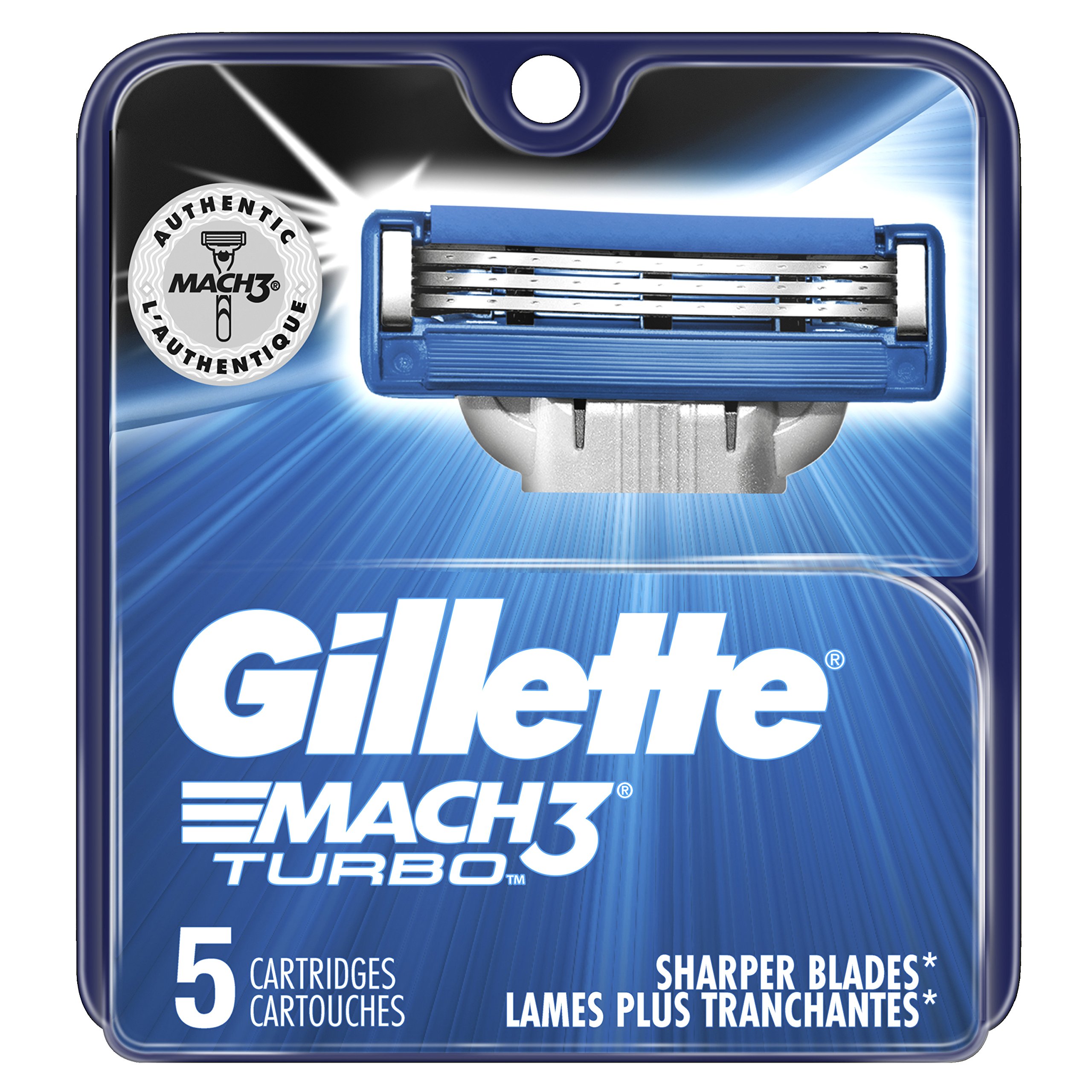 Gillette Mach3 Turbo 5 Ct (Packaging May Vary)