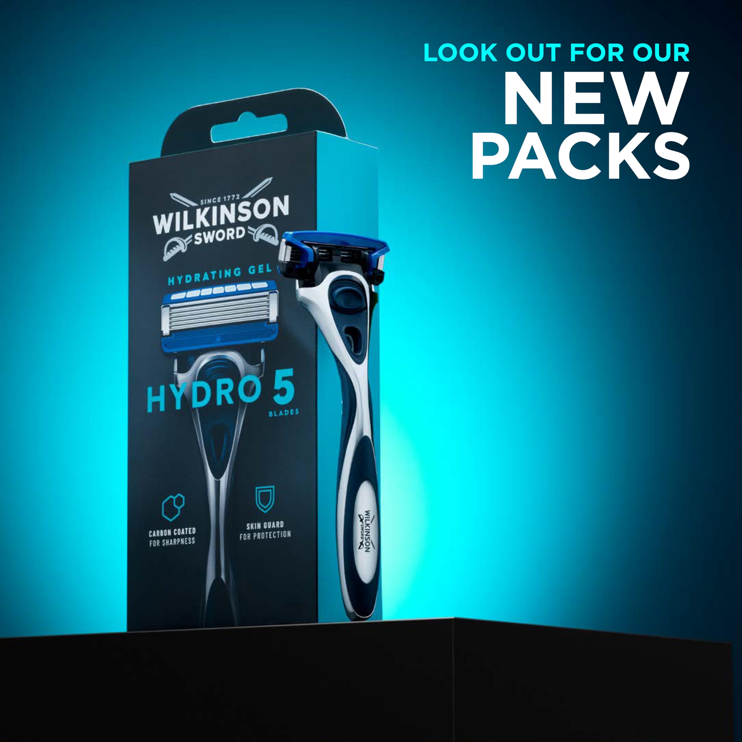 WILKINSON SWORD - Hydro 5 Skin Protection For Men | Hydrating Gel and Precision Trimmer | Pack of 12 Razor Blade Refills