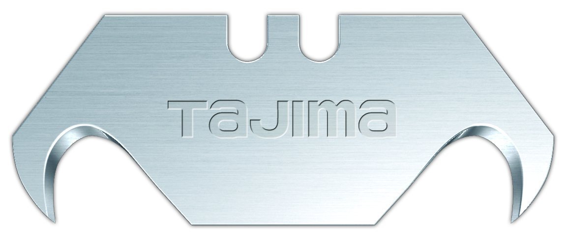 TAJIMA Utility Knives & Blades - 5-Pack Deep Hook Blades with Premium Tempered Steel & Safety Blade Dispenser - HKB-5B